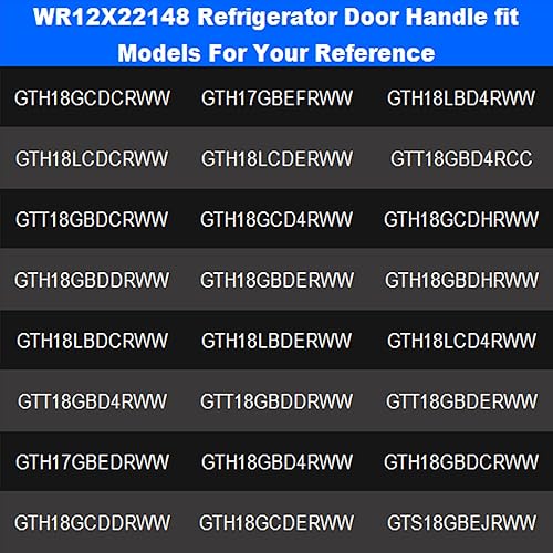 Miniatura 8 de Romalon WR12X22148 - Juego de manijas de puerta de refrigerador para GE, refrigerador, congelador, repuesto WR12X20141 PS9864030 AP5949272