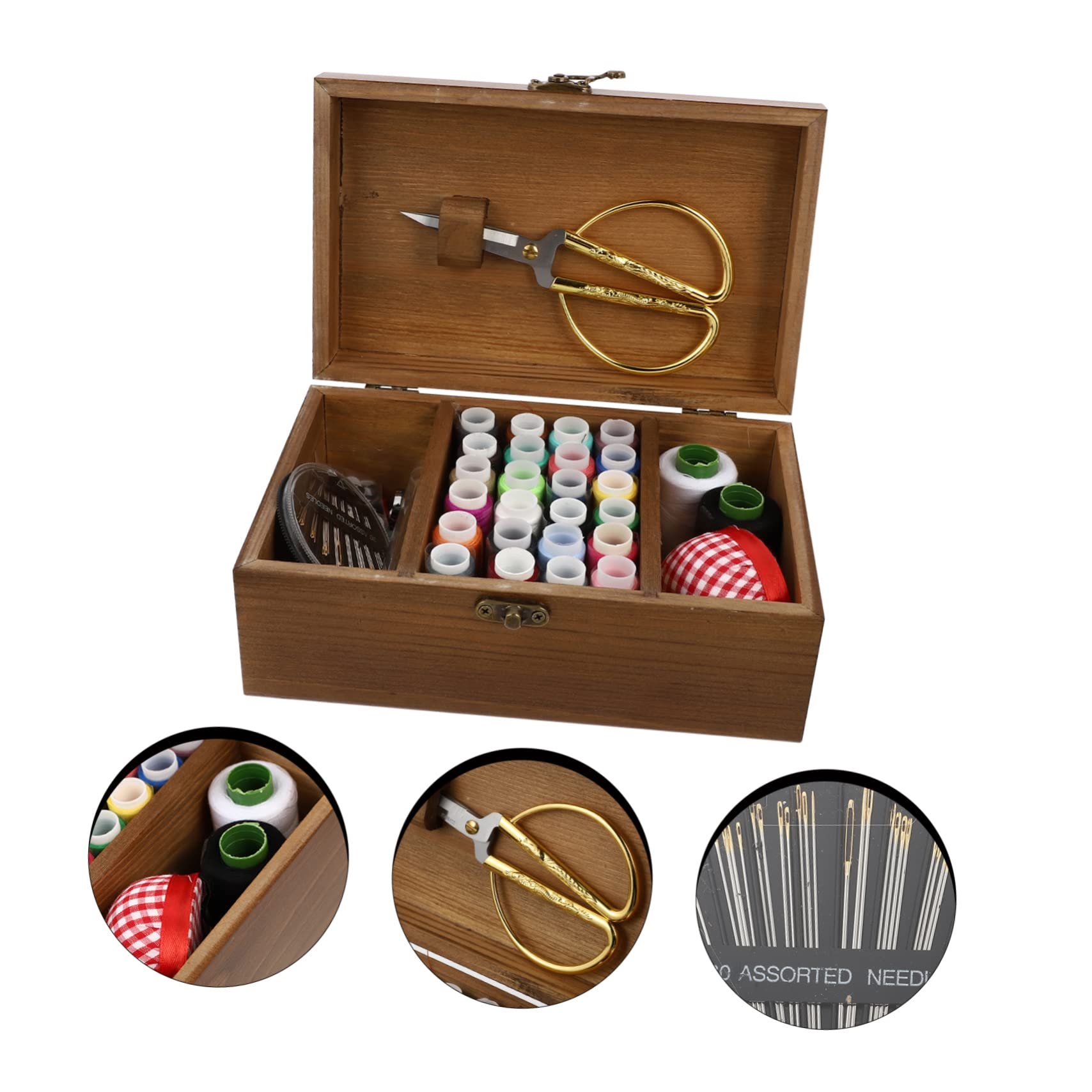 Uonlytech Strumenti Per Cucire Aghi Da Cucito Filo e Accessori Pratico Kit Aghi e Filo Per Cucire Fai Da Te Strumenti Per Portatili Per Domestico