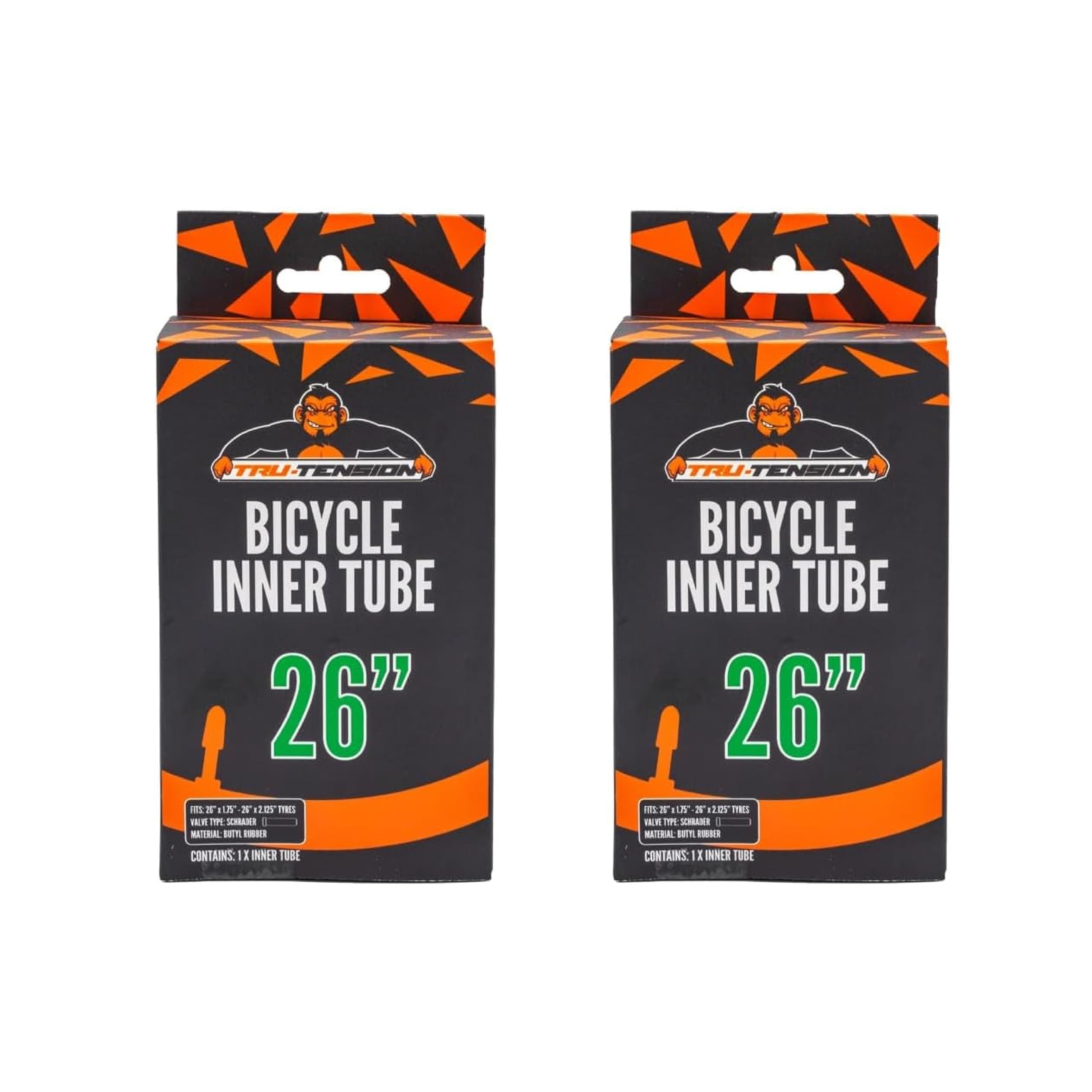 Tru-Tension | 26" Cycling Inner Tube | For High-Performance, Race, Road & Off-Road Bikes | Essential Bicycle Tools & Accessories | 2 Pack