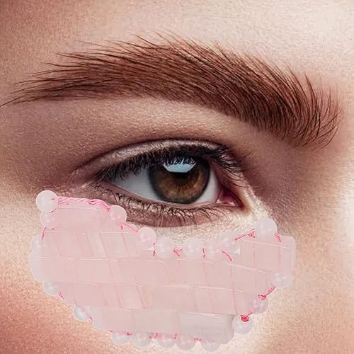 Miniatura 3 de Máscara para debajo de los ojos, 2 unidades, máscara de ojos de jade de cuarzo rosa, antienvejecimiento, eliminación de hinchazón, máscara facial de
