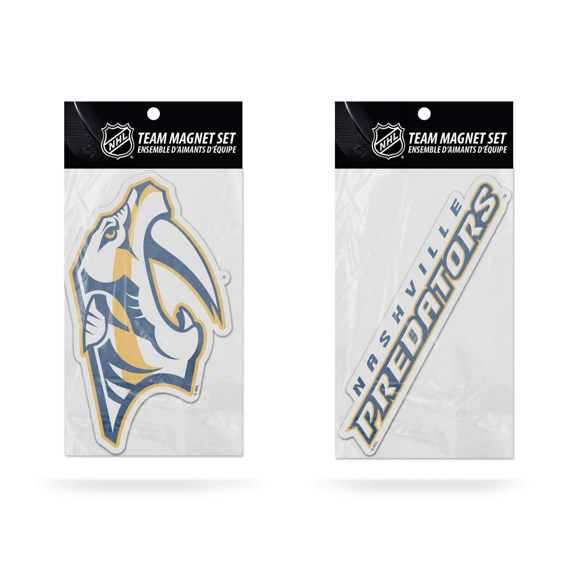 Rico Industries NHL Nashville Predators 2-Pack Die Cut Team Logo Magnet Set