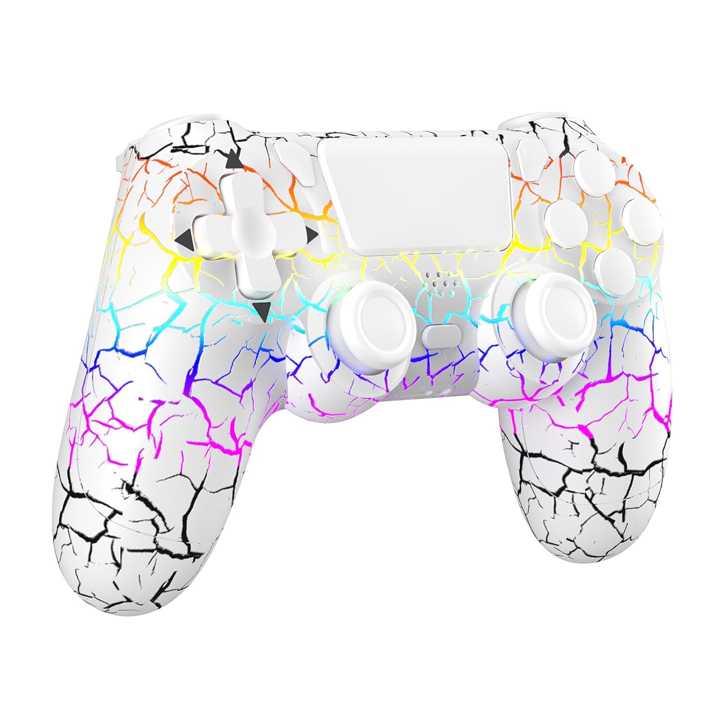 CSWXIO Wireless Controller für PS4, Game Controller kompatibel mit PS4/Pro/Slim/PC, Gamepad Joystick mit RGB LED, Dual Vibration, 6-Achsen Gyro Sensor, Audiobuchse, Touchpanel