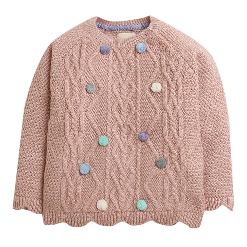 Hopscotch Girls Acrylic Round Neck Sweaters