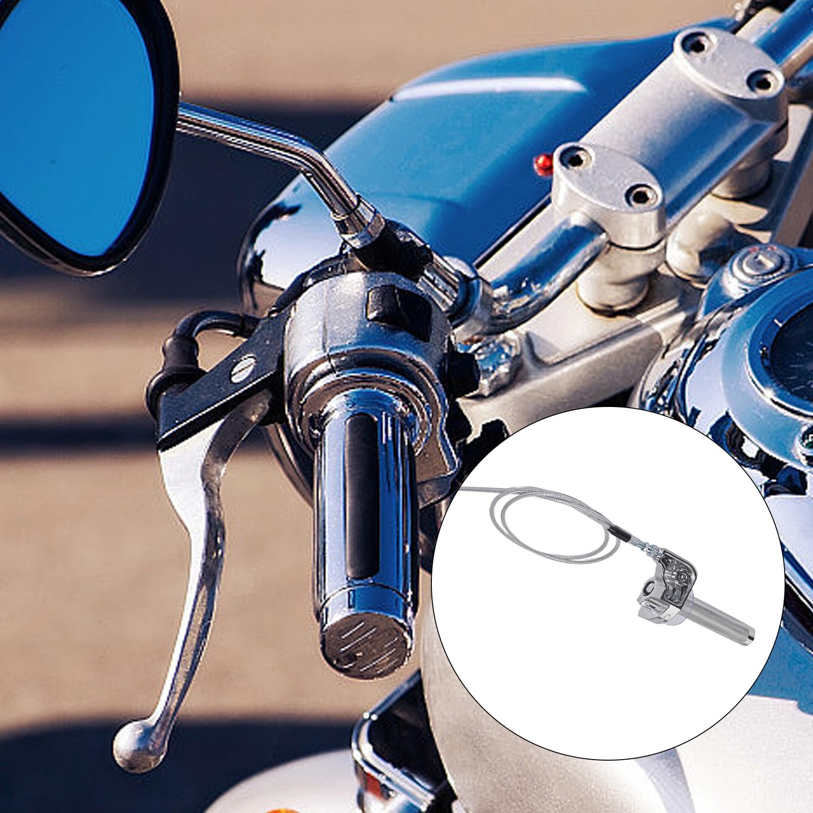 Aluminium Motorrad Gasgriff M10 x 1,5 Gewinde Dirt Bike Scooter 22 mm Lenkersteuerung langlebiger Motorrad-Drehgriff