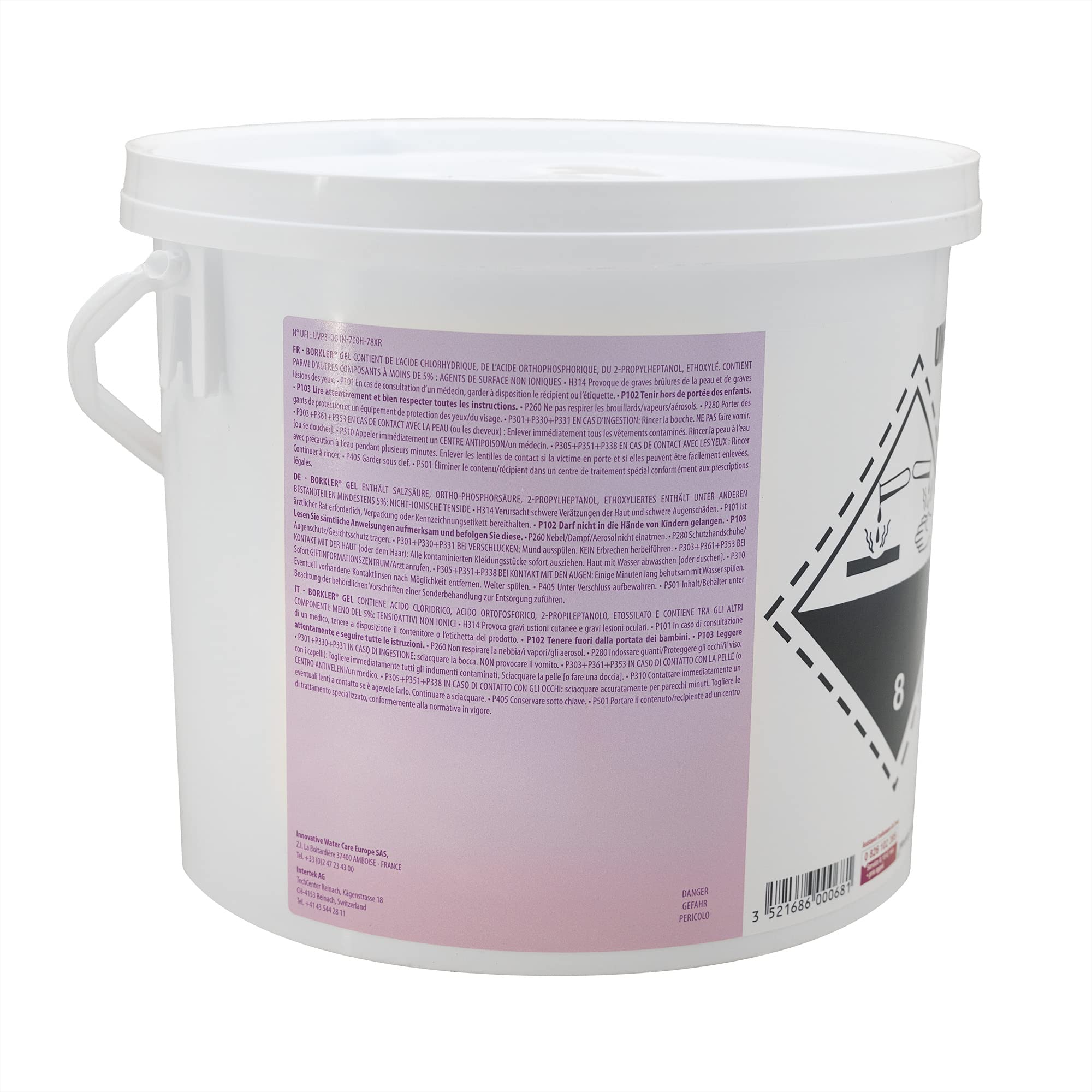 HTH BORKLER Gel - 5L | Nettoyant Ligne d'eau + 10 Tests HPS OFFERTS 6 en 1