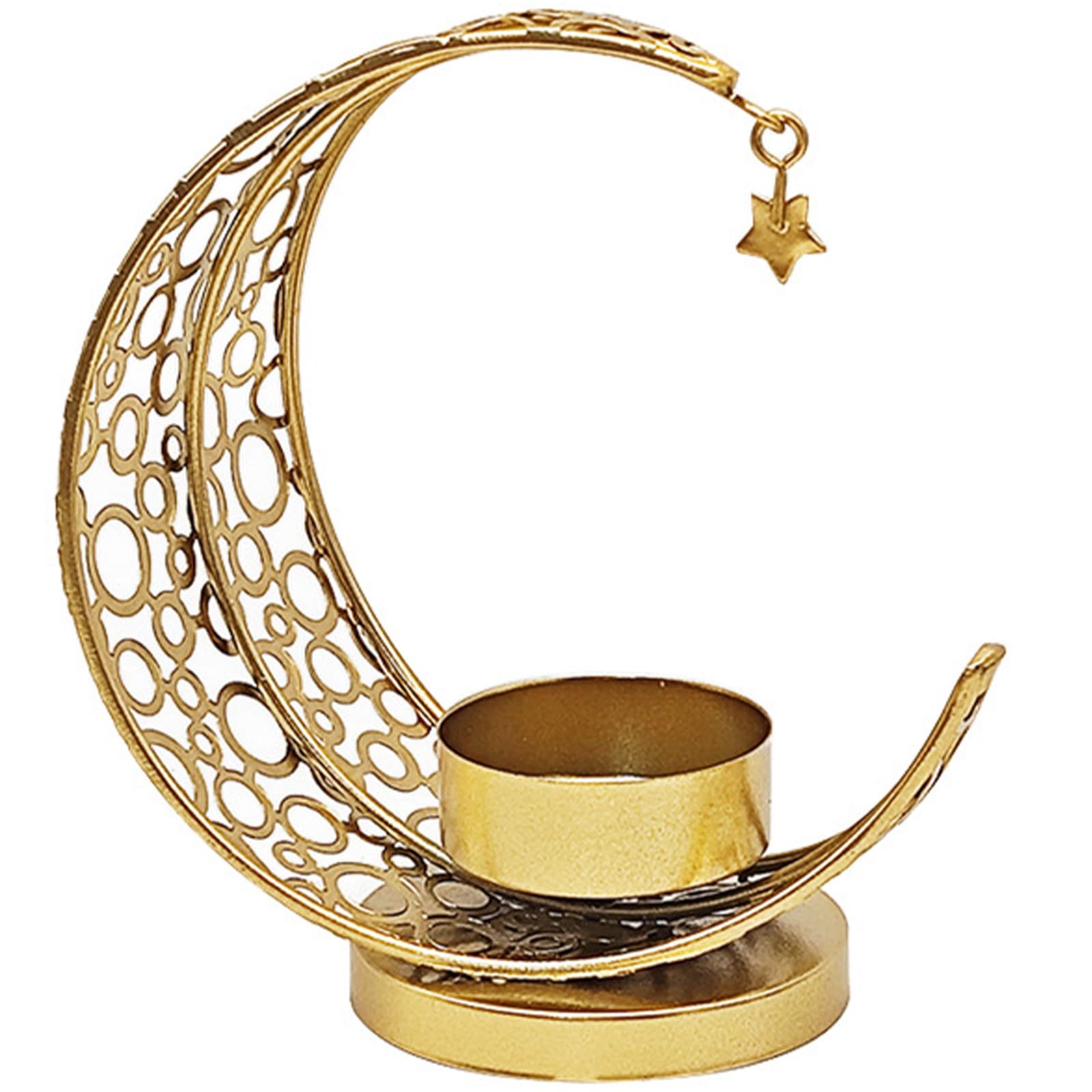 Xjdzineq Shaped Holder Tealight Holder Metal Moons Stand Candlestick for Christmas Dining Wedding Home Decors Tealight Stands