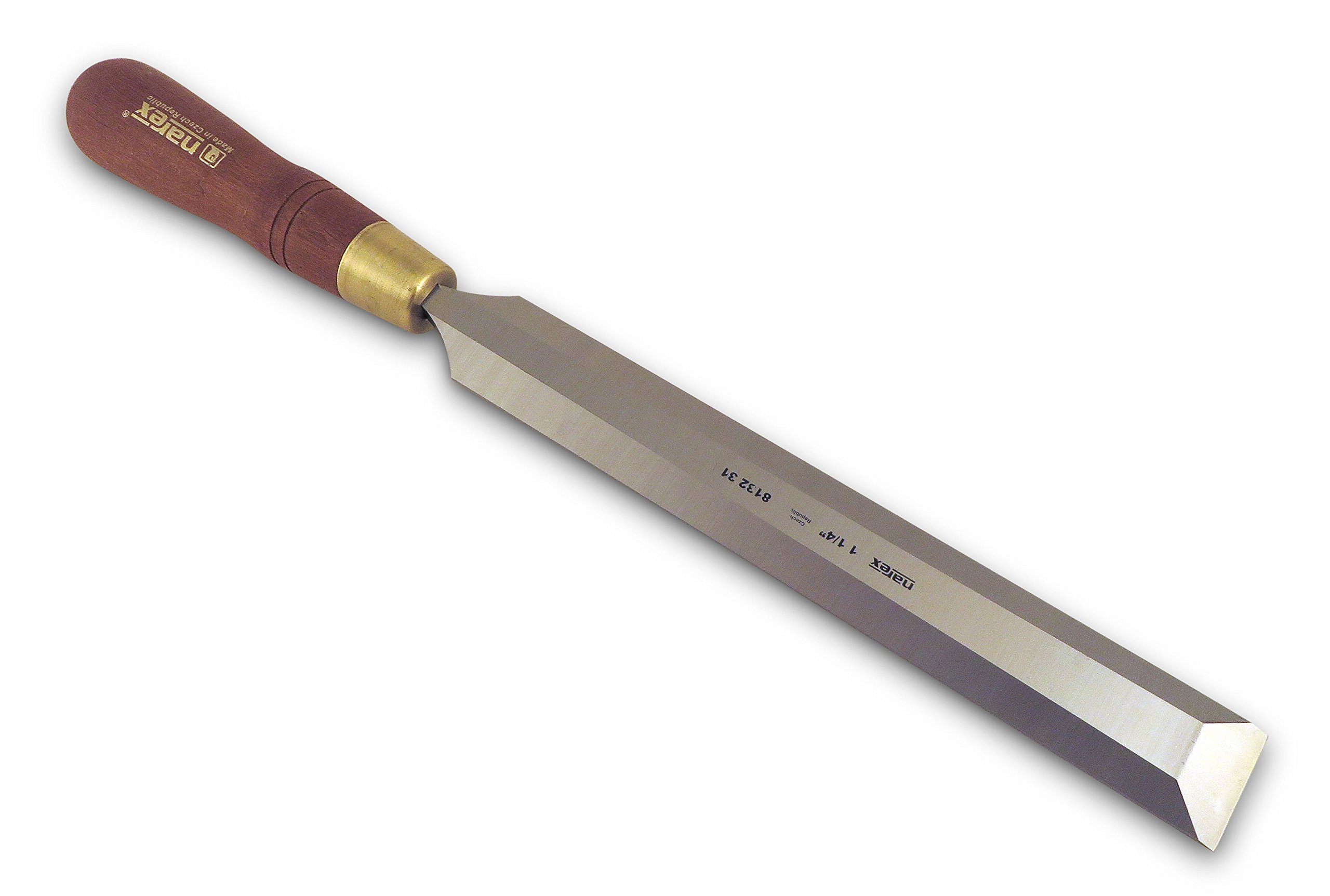 Narex Czech Steel Premium Woodworking Cabinetmakers Paring Chisel with European Hornbeam Handle Sizes 1/2" 3/4" 1" 1 1/4" 813207-31 (1 1/4")