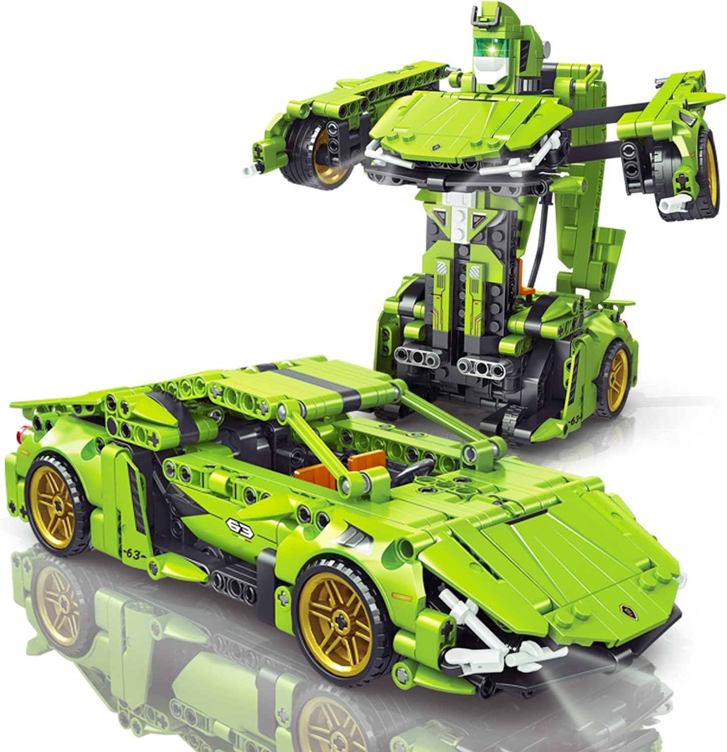 Happy GiftMart 2-in-1 Transforming Super Car Building Block Set Robot Building Block Toy Suitable for Ages 6 and Up (Red) (B0CXN6WQ4Y) Amazon Price History, Amazon Price Tracker