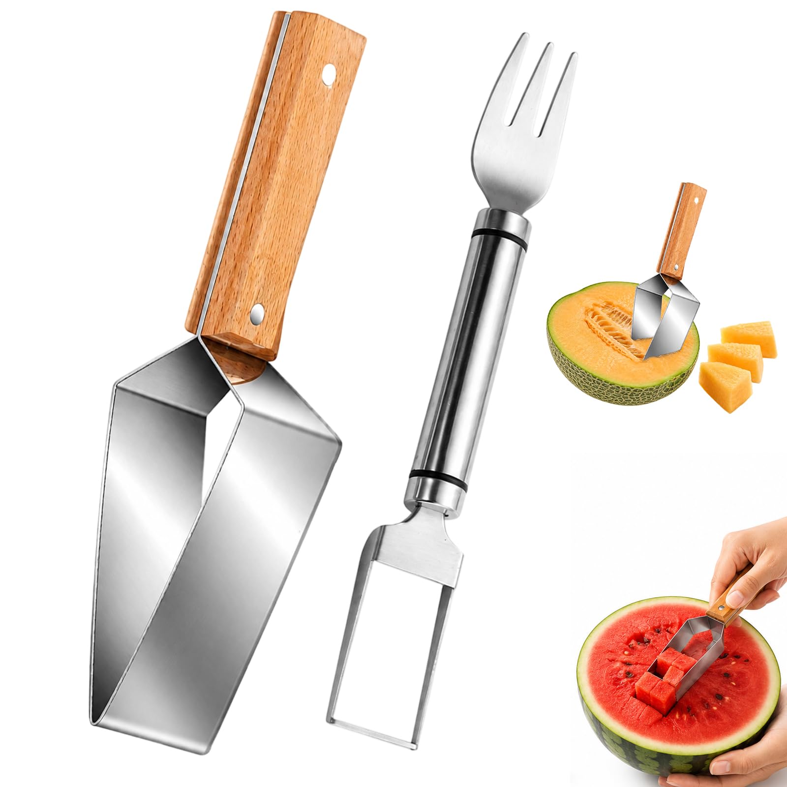 2-Piece Watermelon Cutter Set with Double Wire