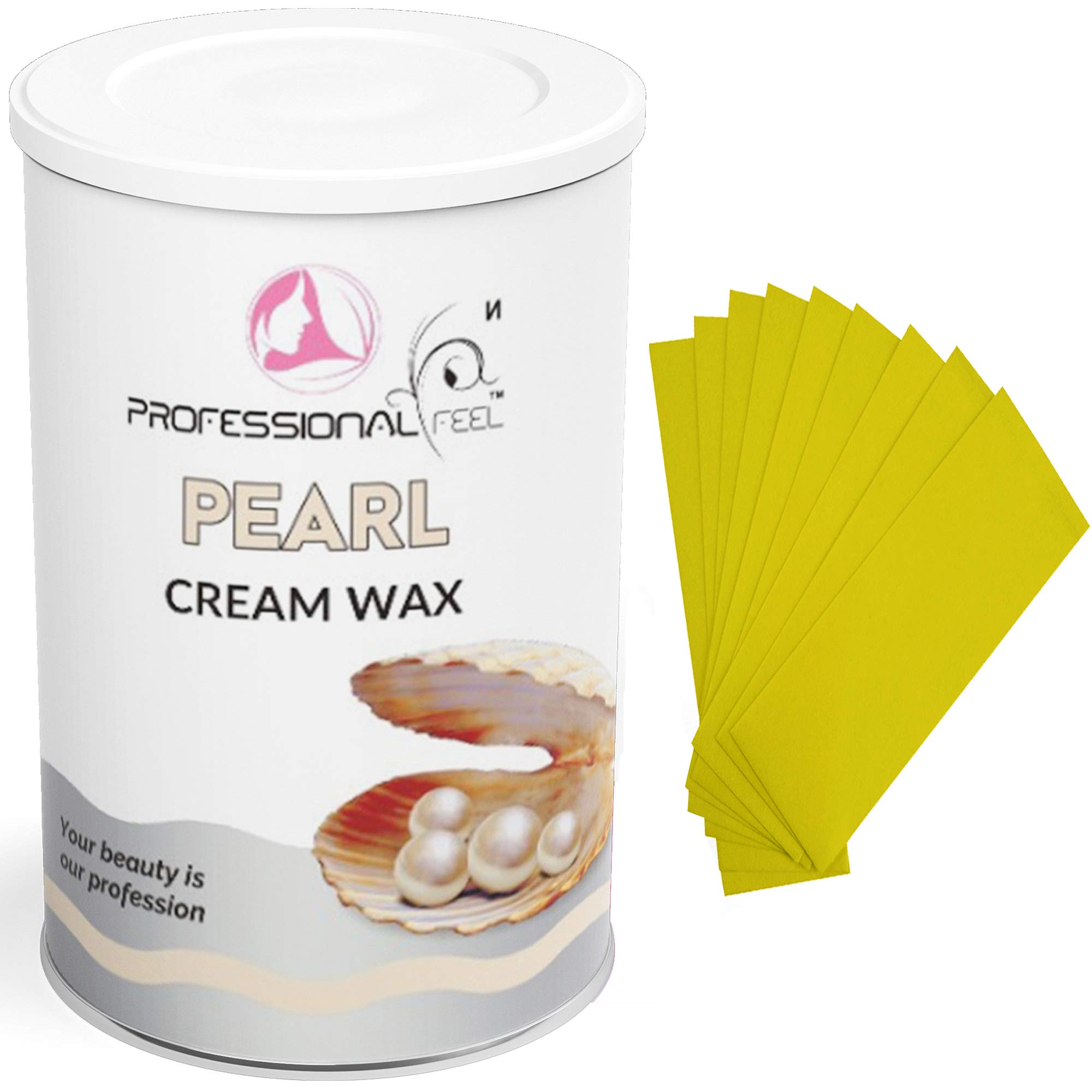 Professional Feel Pearl Cream Wax With 32 Wax Strips, hydro soluble wax For Face, Upper Lips, Arms, Legs, Bikini Line, Underarms, Finger and Full Body | Men & Women (800 Grams) (B0D8YNVXP7) Amazon Price History, Amazon Price Tracker