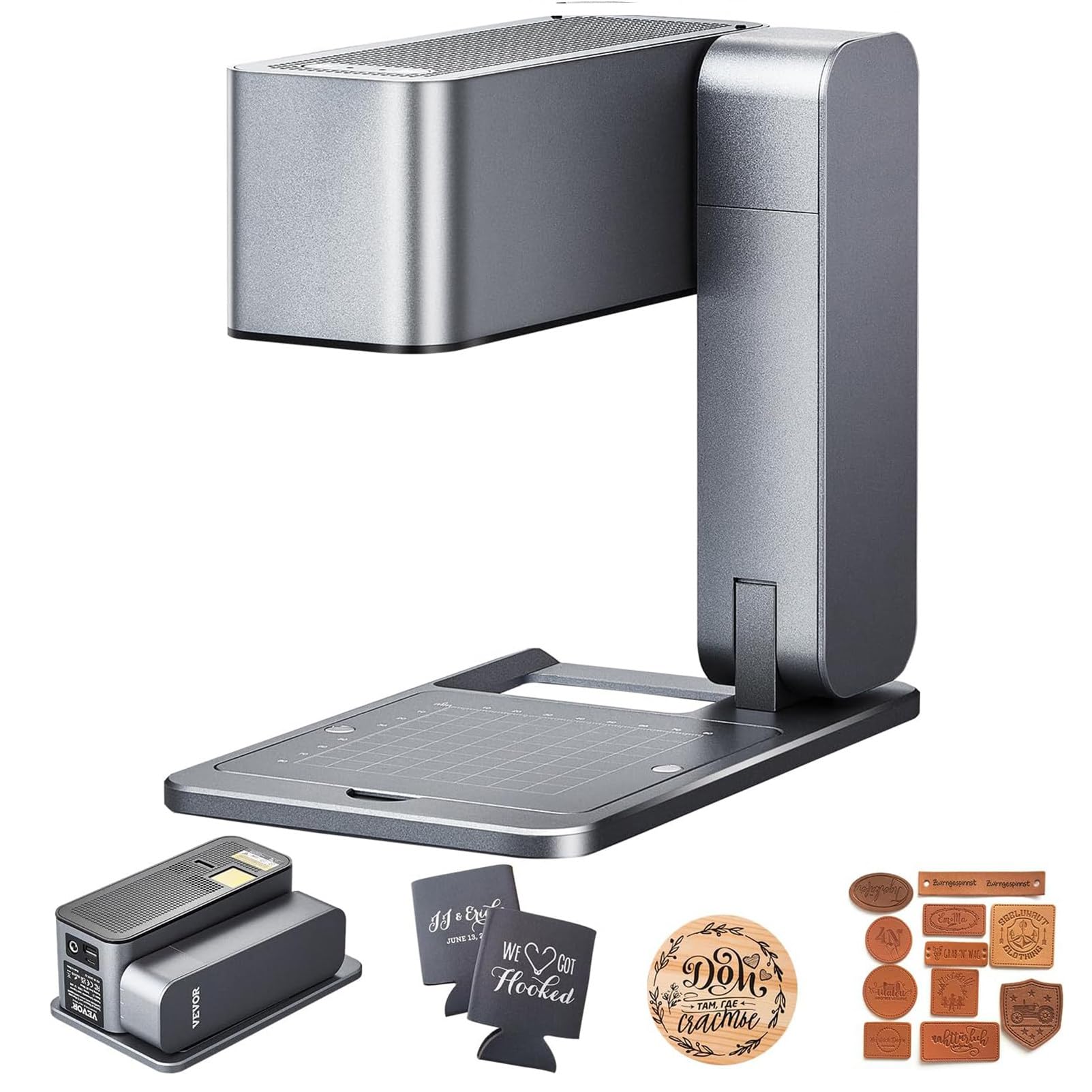 Mini Grabador LáSer, Grabado Y Corte LáSer De Escritorio Plegable, 36 000 Mm/Min De Alta Velocidad con Enfoque AutomáTico, Adecuado para Llevar Al Exterior