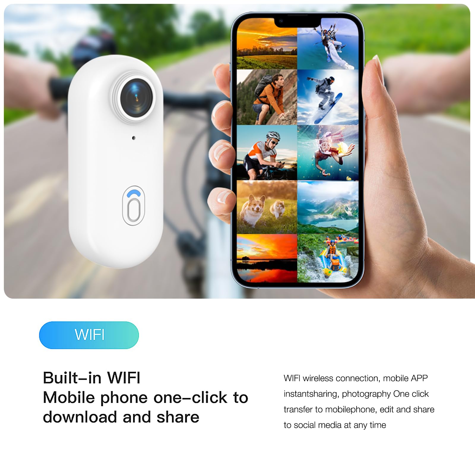Snapklik.com : H8 64GB 4K Thumb Action Camera, Mini Body Cameras ...