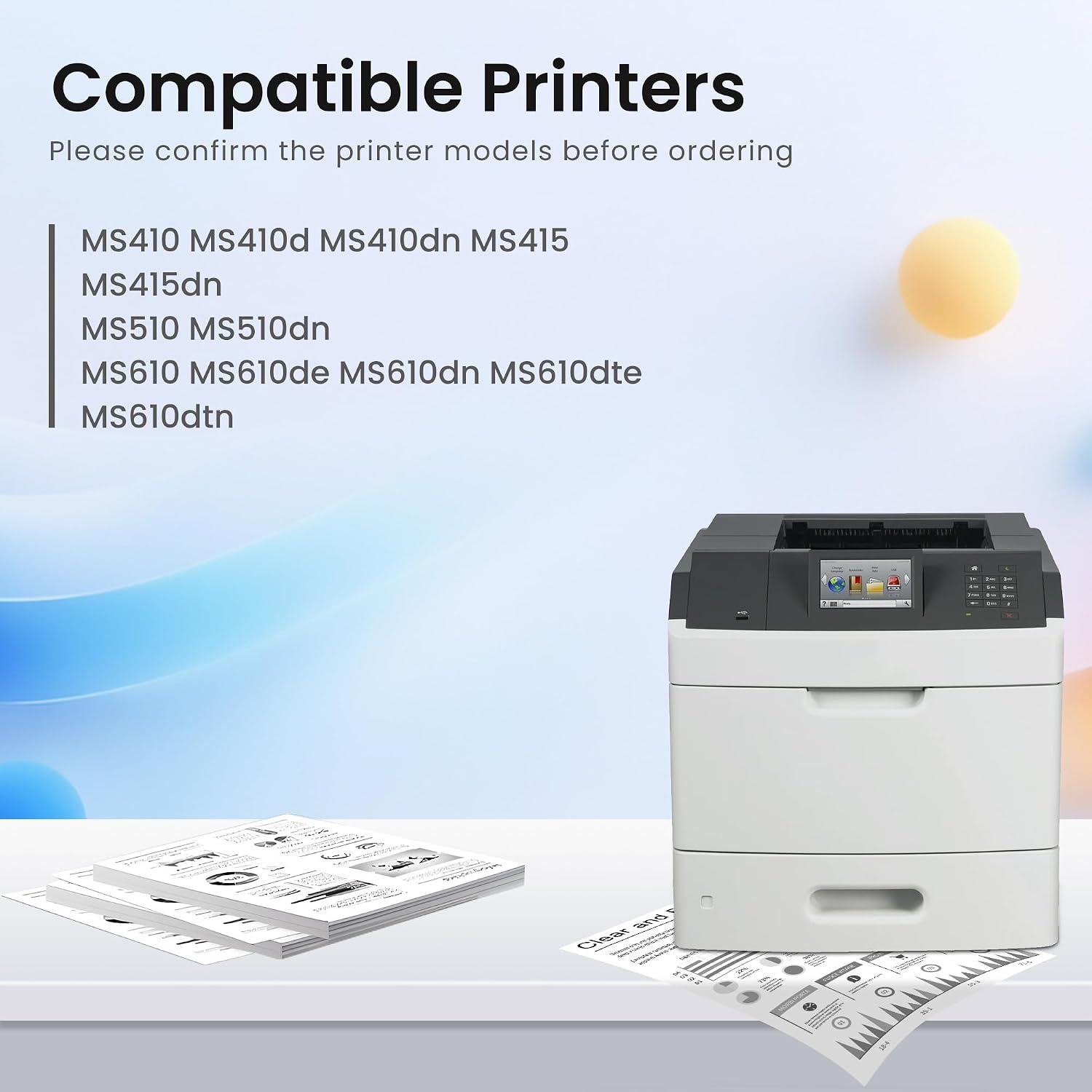 GREENBOX Remanufactured 501X Toner Cartridge Replacement for Lexmark 501X 50F1X00 Black Toner Cartridge for MS410 MS410d MS410dn MS415 MS415dn MS510 MS510dn MS610 MS610de MS610dn Printer 10,000 Pages