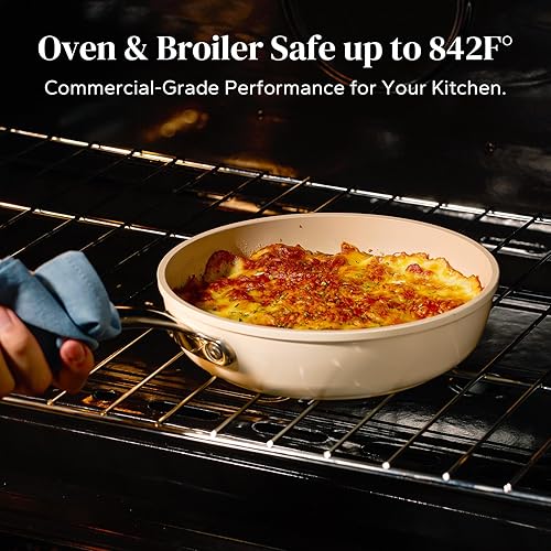 Miniatura 3 de Redchef Sartén antiadherente de cerámica, sartén antiadherente de cerámica, sartén para huevos no tóxica, sartén de cocina para cocina, sin PFAS,