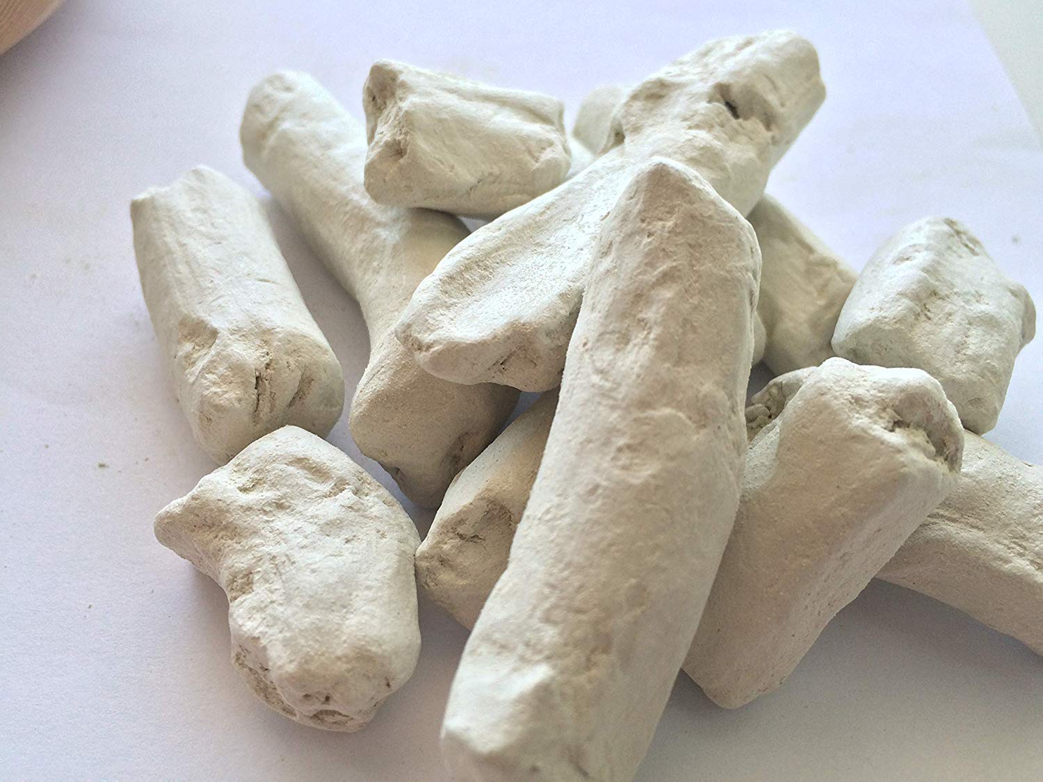 Trozos de arcilla prensada blanca naturales para comer (alimentos), 4 oz (110 g)