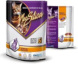 Areia Para Gatos Sílica 1,4kg Cristais Grossos Higiênicos Absorventes Mec Pet – Controle de Odores, Baixa Poeira, Longa Duração