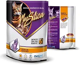 Areia Para Gatos Sílica 1,4kg Cristais Grossos Higiênicos Absorventes Mec Pet – Controle de Odores, Baixa Poeira, Longa Duração