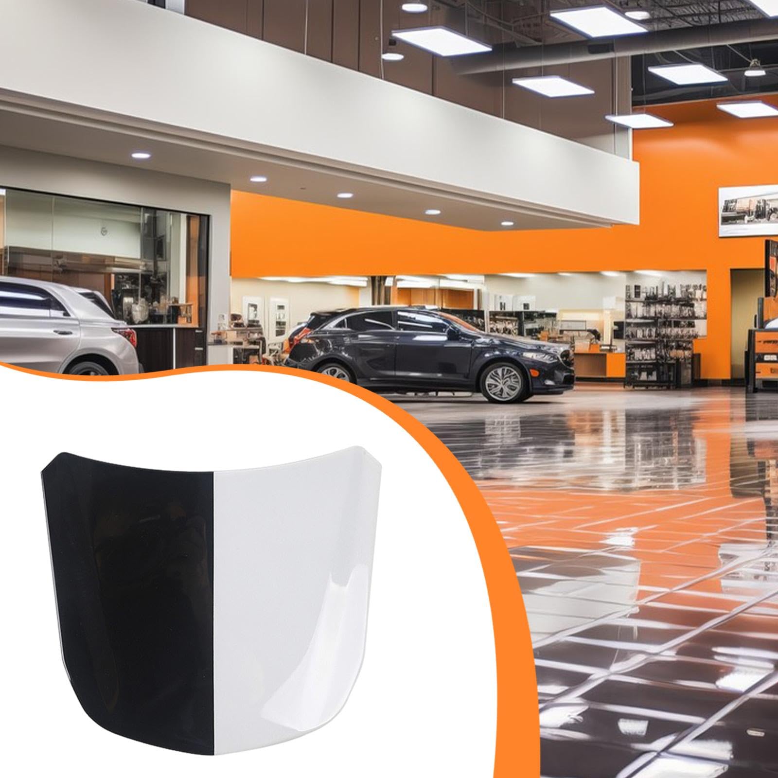 Modello di Esposizione Cofano Auto Metallo Dimostratore Mini Cappuccio Vernice Pannello Vetrina Pellicola Protettiva Accessorio Dimostrativo Avvolgime, Nero Bianco