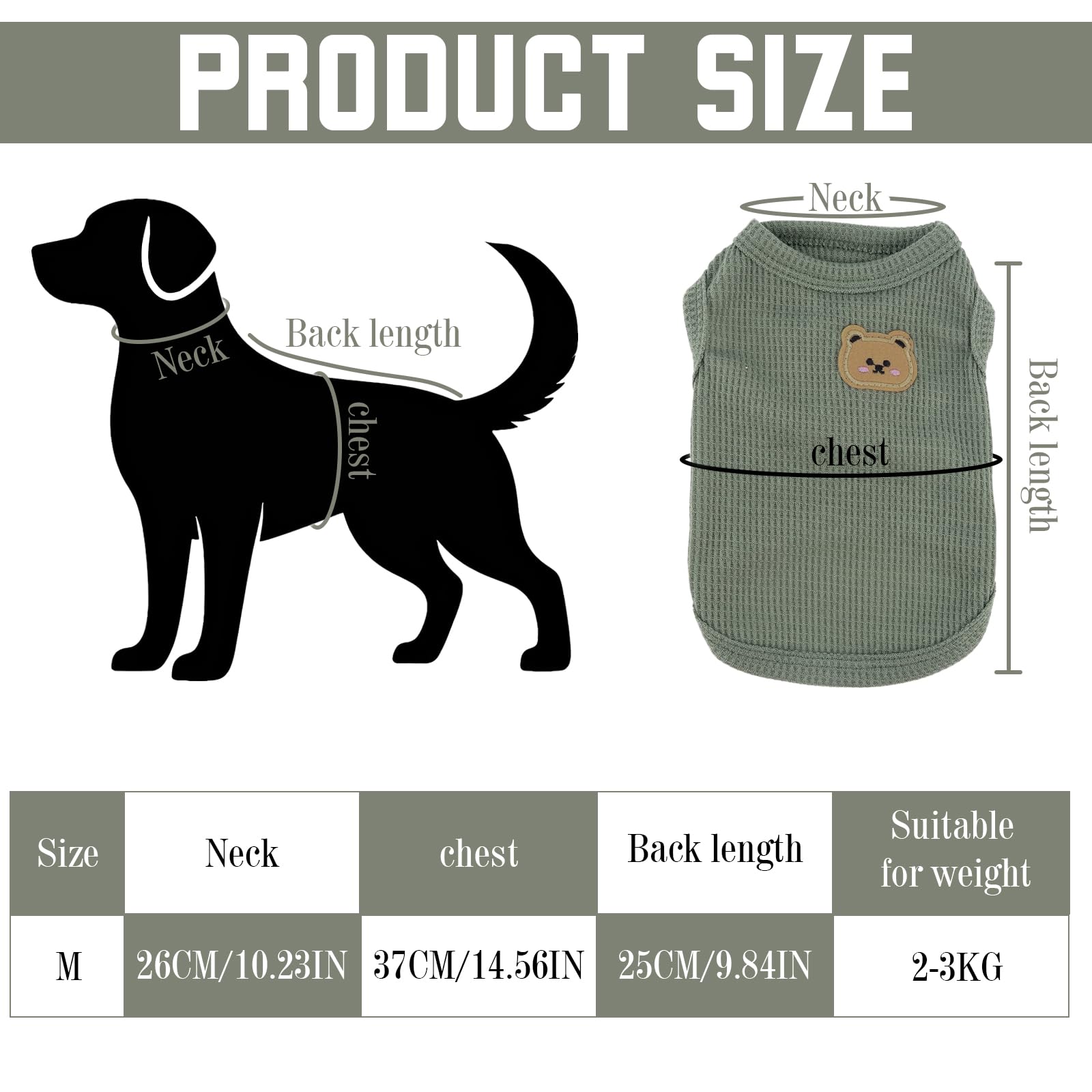 Vêtements pour Chiens, Chemise Respirante D'été, Body Chien Post Operatoire Male Doux Body Chien Post Operatoire Femelle sans Manches pour Chiens et Chats de Petite,Vert (M)