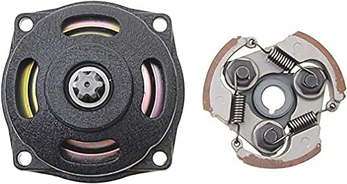 GOOFIT Pequeña caja de engranajes de tambor de 25H y 6 dientes, kit de almohadilla de embrague de tambor con ranura para motor de 2 tiempos, 47 cc,