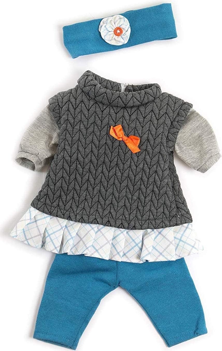 Clothes for Dolls 15'' Mild Weather Grey Set - Quality, Role Play, Educational