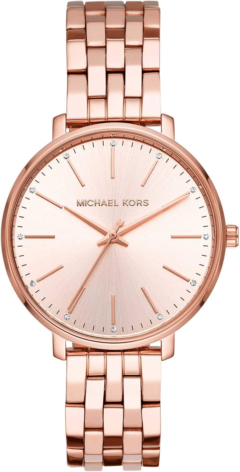 Michael Kors Women’s Watch Pyper, 38 mm Case Size, Three Hand Movement, Stainless Steel Strap