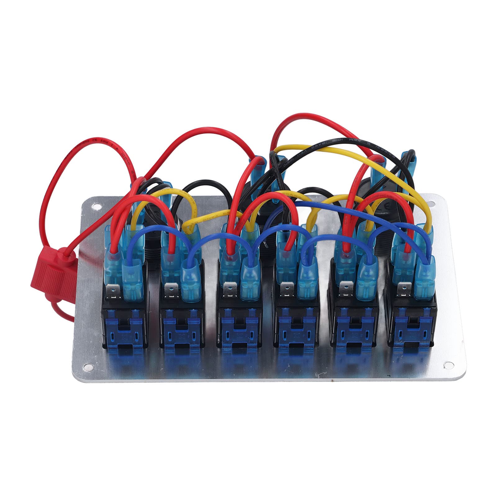 Tbest Panel Wahacza Gang Włączony Wyłączony Niebieskie światło LED .1A Port USB do Samochodu RV Loy PanelCar Panel Wykonany z Wahacza Wykonany Jest z Aluminium PC i Plastiku miedzianego. Klamra