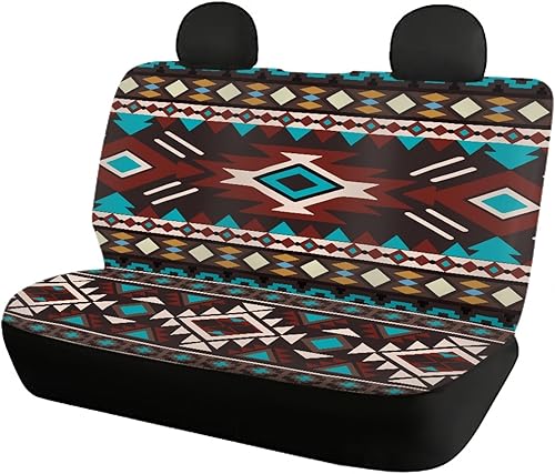 Miniatura 3 de CLOHOMIN Funda de asiento de coche con estampado azteca nativo americano, Navajo Western Southwest, accesorios para mujeres y hombres, fundas de