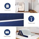 Folding Mattress,6 Inch Tri-fold Foam Mattress with Breathable and Washable Cover,Skin-Friendly,Supporting and Pressure,6" Twin Size Foldable Mattress Topper(38"x75"x6")