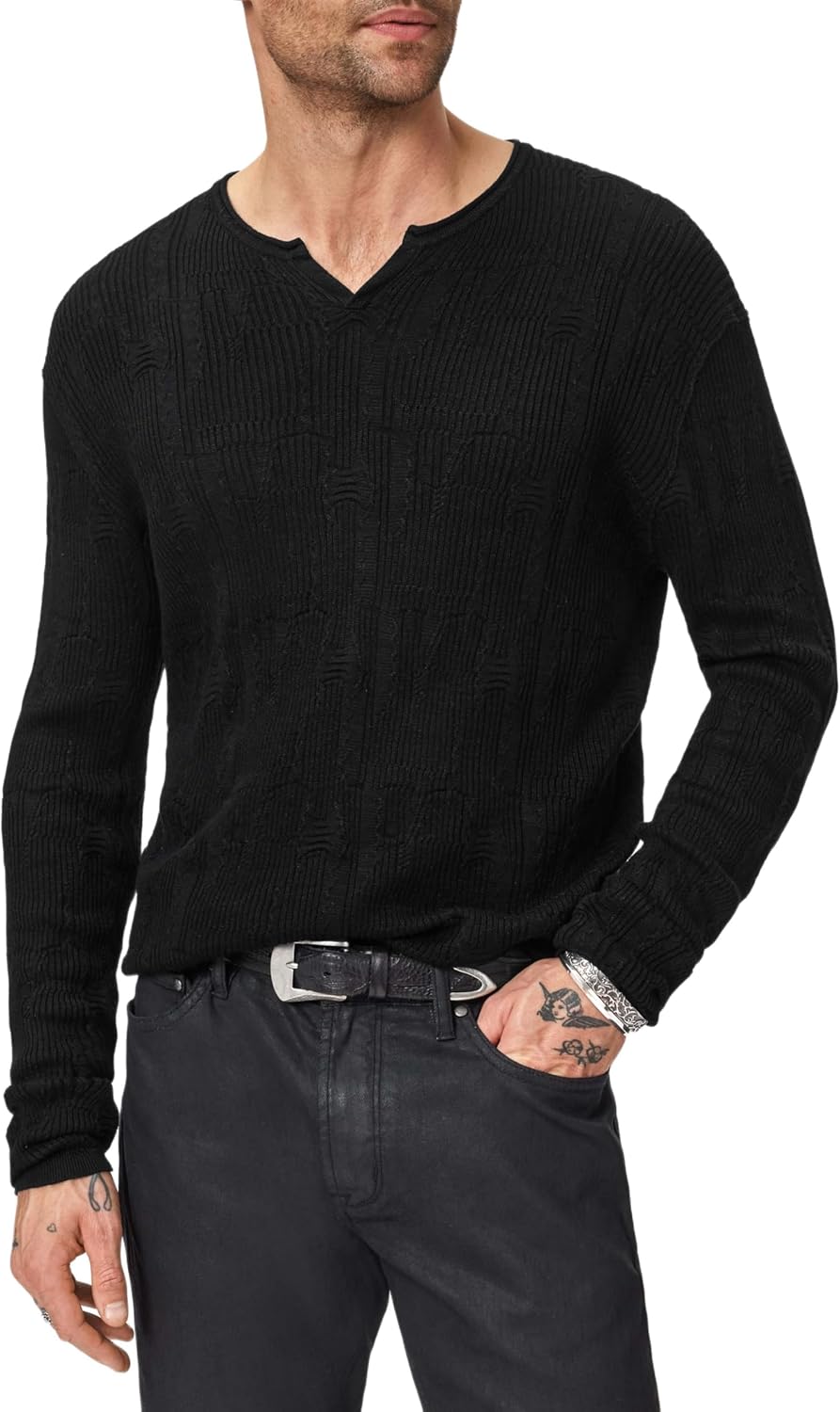 John Varvatos Men's Vinny Henley