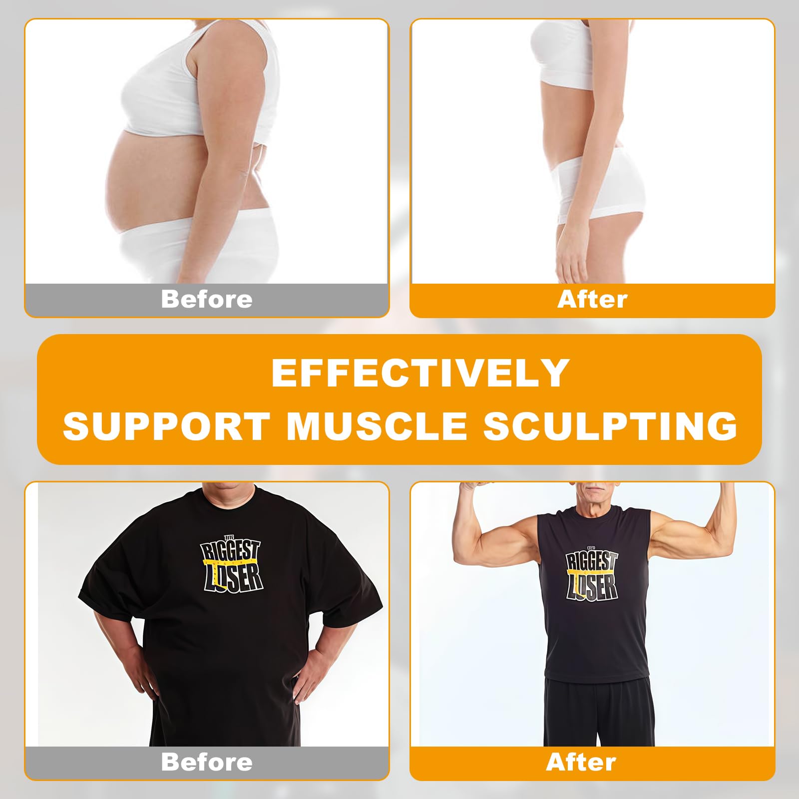 Electronic Muscle Stimulator - Fitness Training Equipment for Men & Women, 8 Modes Electronic Abdominal Stimulator for Full Body Workout, Fitness Equipment for Strength Training, Toning, Recovery