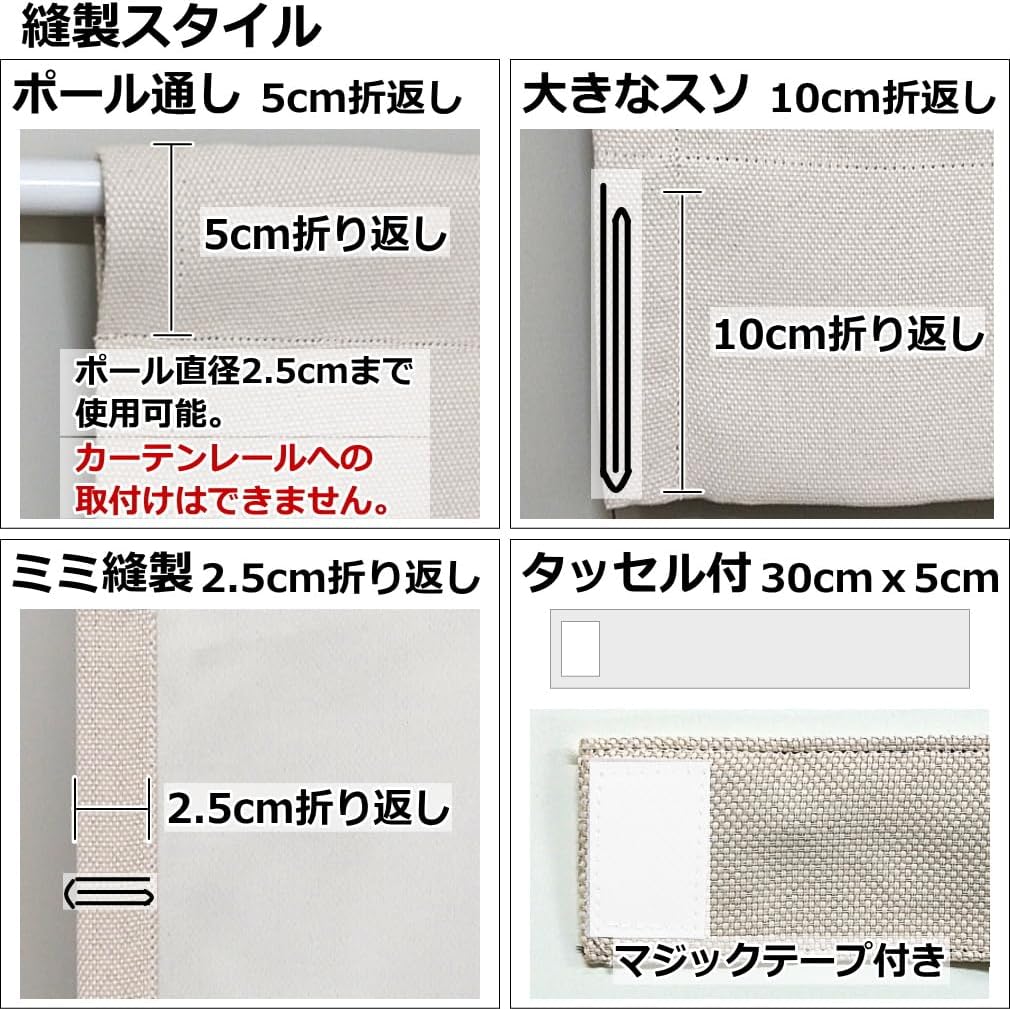 オーダー小窓カーテン 撥水 防汚 遮光2級 小窓クリンリネス 色ブルー 幅140cm 丈66cm 1枚