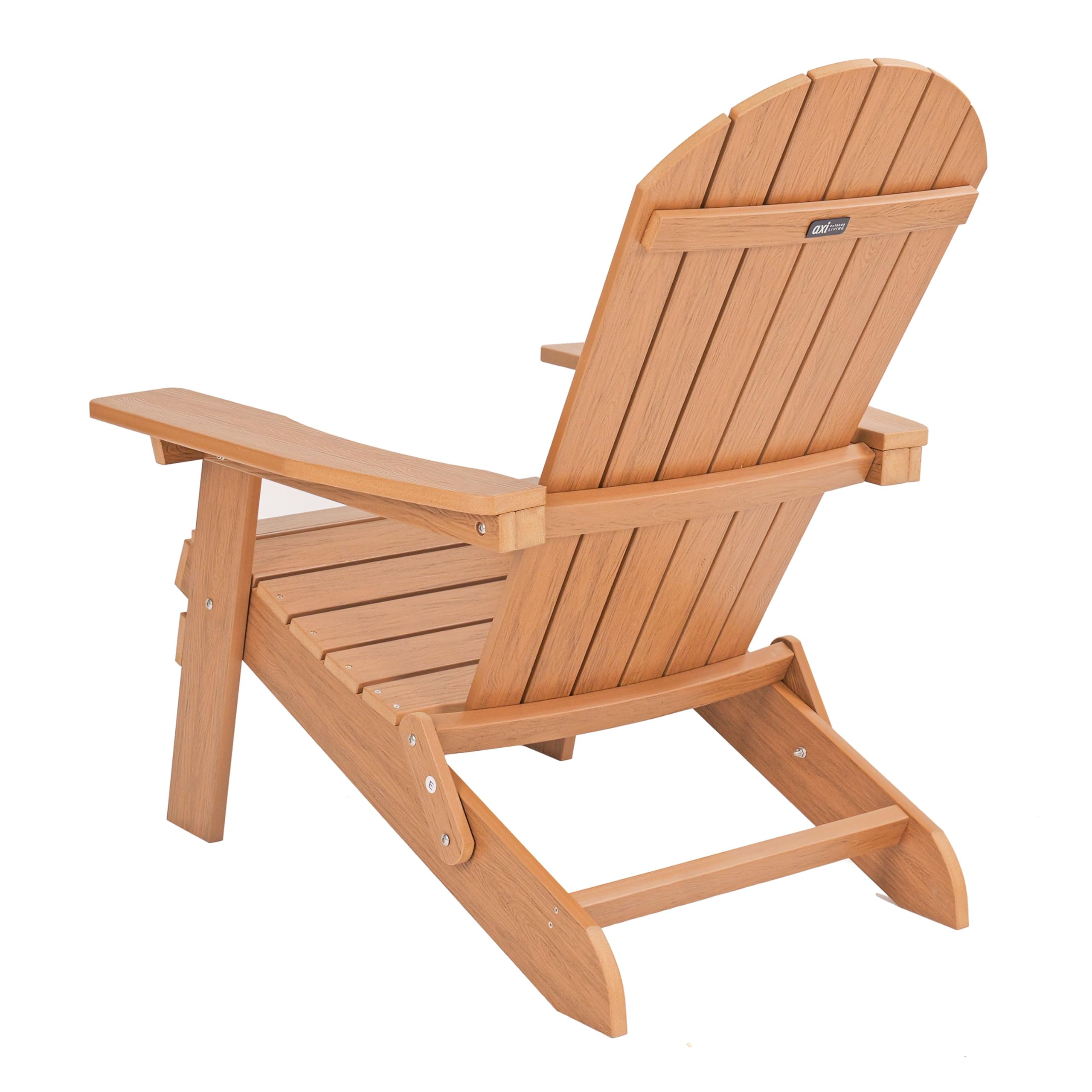 AXI Claire Chaise Adirondack, Transat Plastique, Marron | Chaise De Jardin, 1 Personne/Fauteuil Exterieur/Chaise Exterieur | Transat À Dossier Haut - 84,5 X 77 X 95,5 Cm