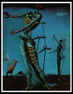 ZZMQ DIY 5D The Burning Giraffe Salvador Dali Diamond Painting by Numbers Kits for Adults,Crystal Rhinestone Diamond Embroidery Full Drill Cross Stitch Kit Pictures Arts Craft for Home Decor(12X16In)