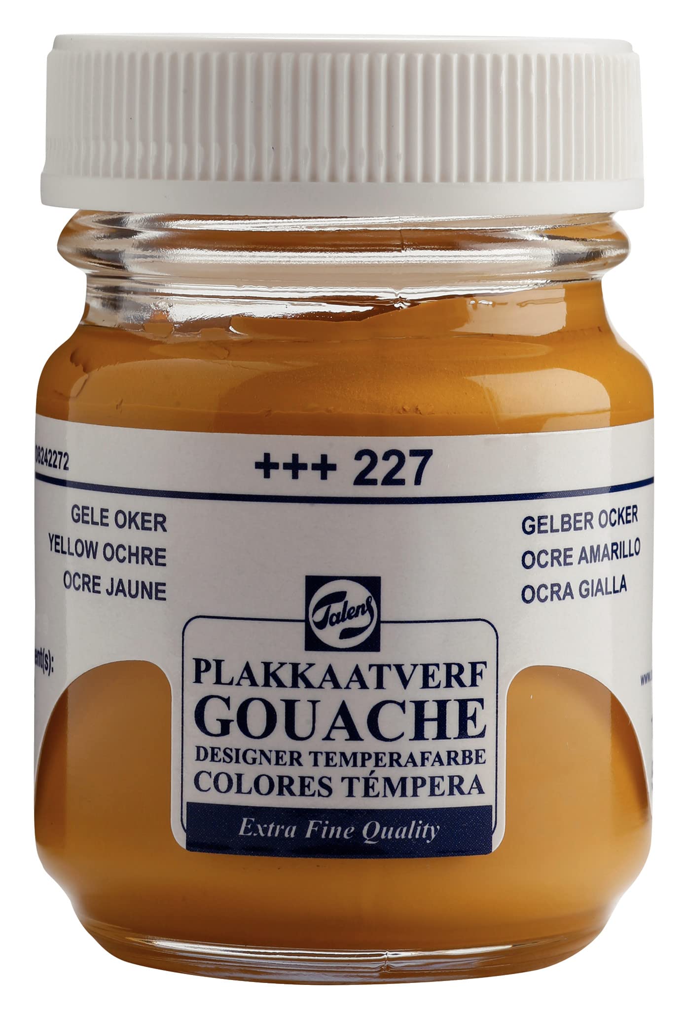 Talens Gouache Extra Fine Quality - 50 ml Yellow Ochre 227 - Highly Pigmented Matt Finish Paint
