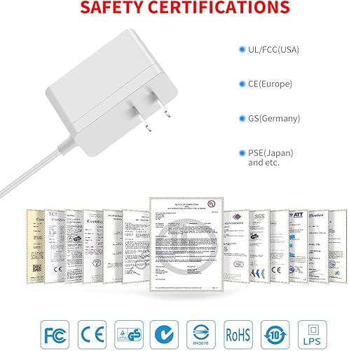 Miniatura 6 de MEROM Cable de alimentación compatible con TP-Link Deco Mesh WiFi System Modelos S4 M3 P9 M4 Cargador de repuesto para X20 X55 X60 X68 Router