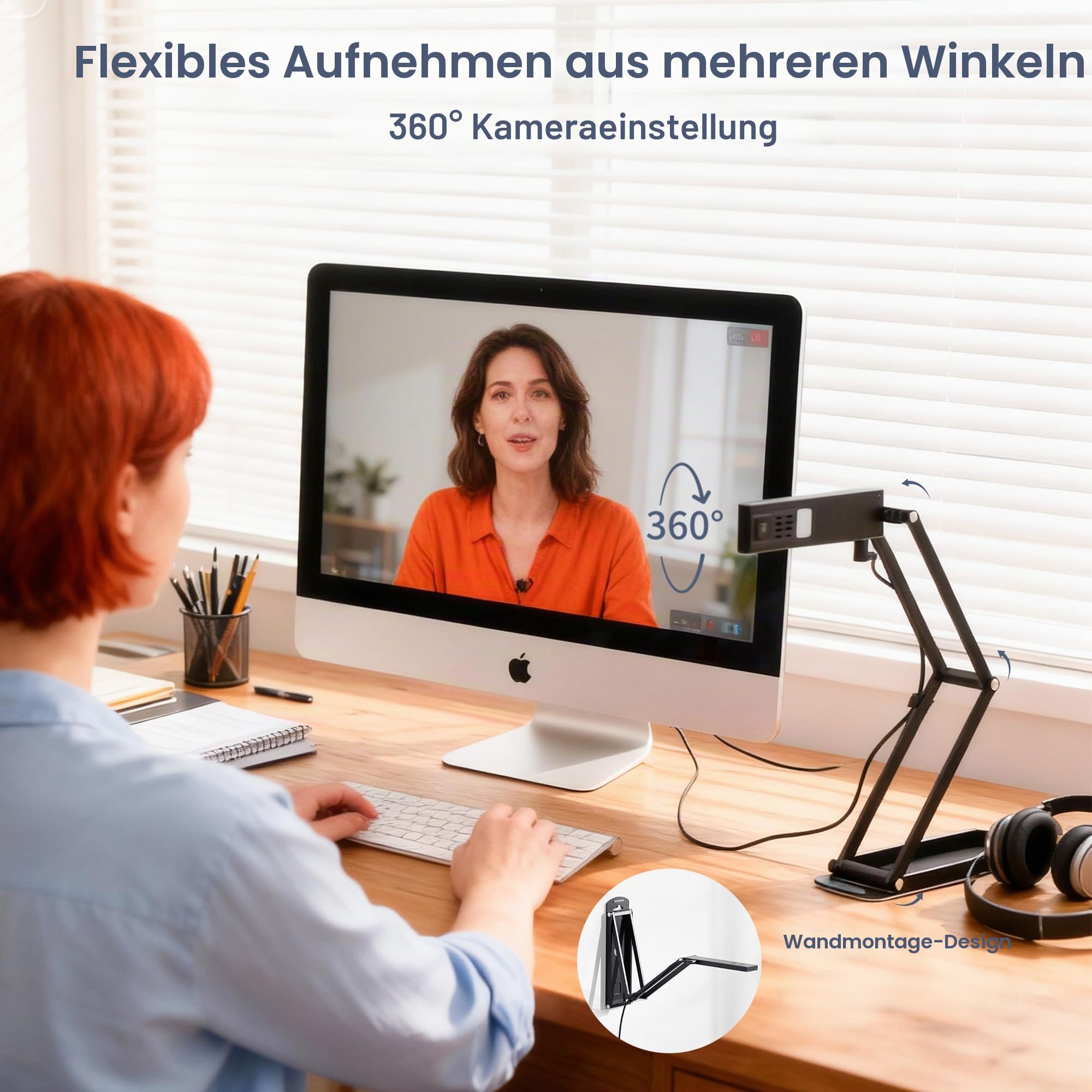 16MP USB Dokumentenkamera Visualizer: A3 Format 3-Stufen-LED OCR Autofokus Faltbar 4K Dokumenten Webcam mit Zoom Google Meet Skype Tragbar für Schule Lehrer Büro Fernunterricht
