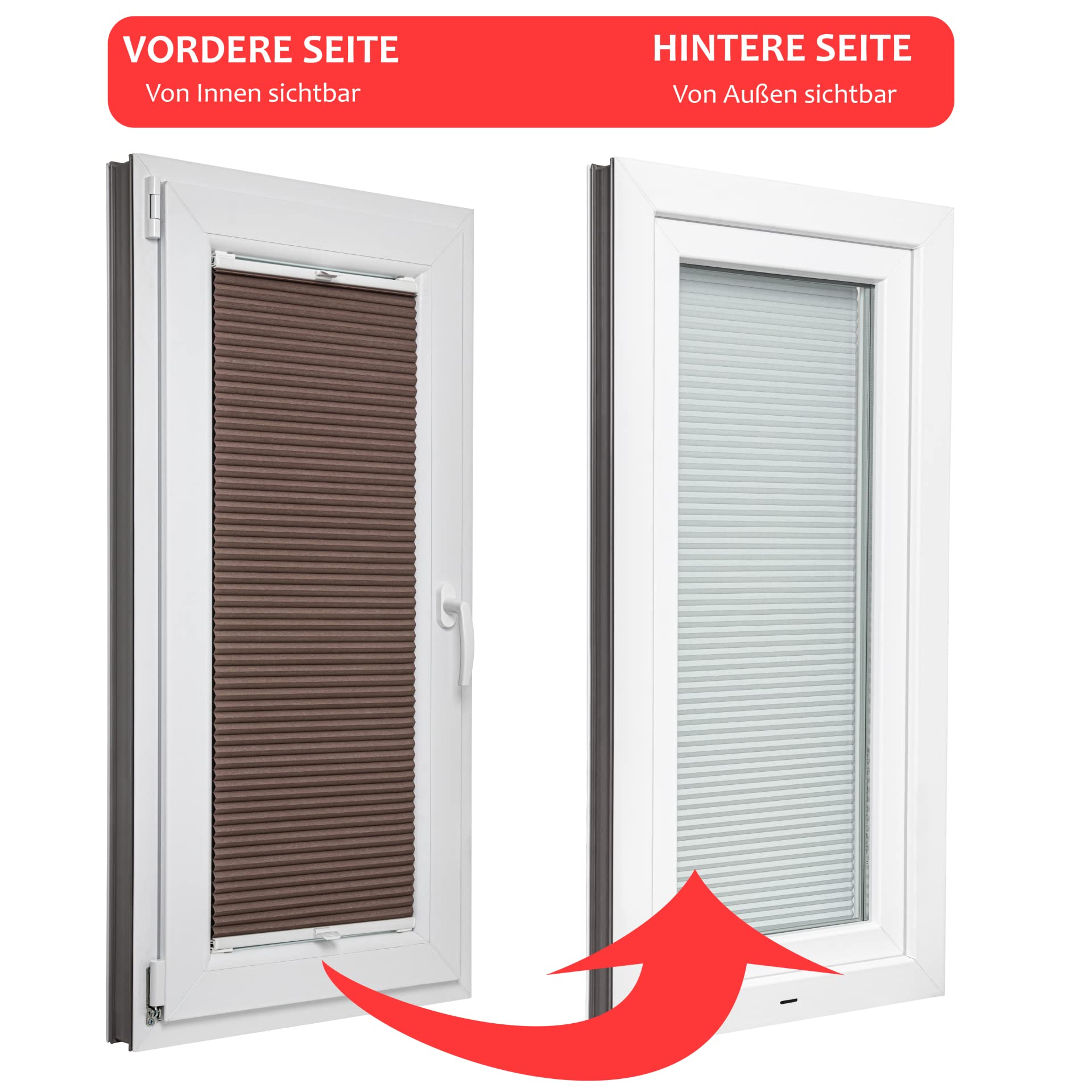 Doppia Plissettata Tenda a Nido d'Ape con Foratura Oscurante Termica Tenda Plissettata Personalizzabile Altezza 50-149 cm
