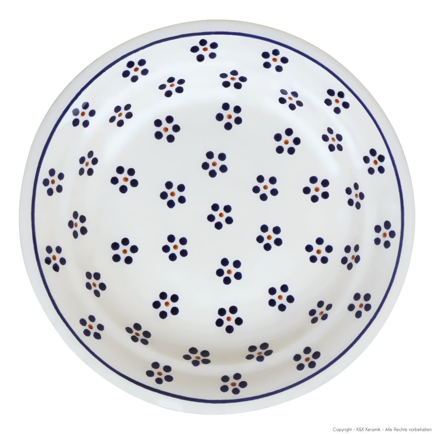 Assiette creuse pour pâtes ø21.8 cm Bunzlauer Céramique motif 1 artisanale