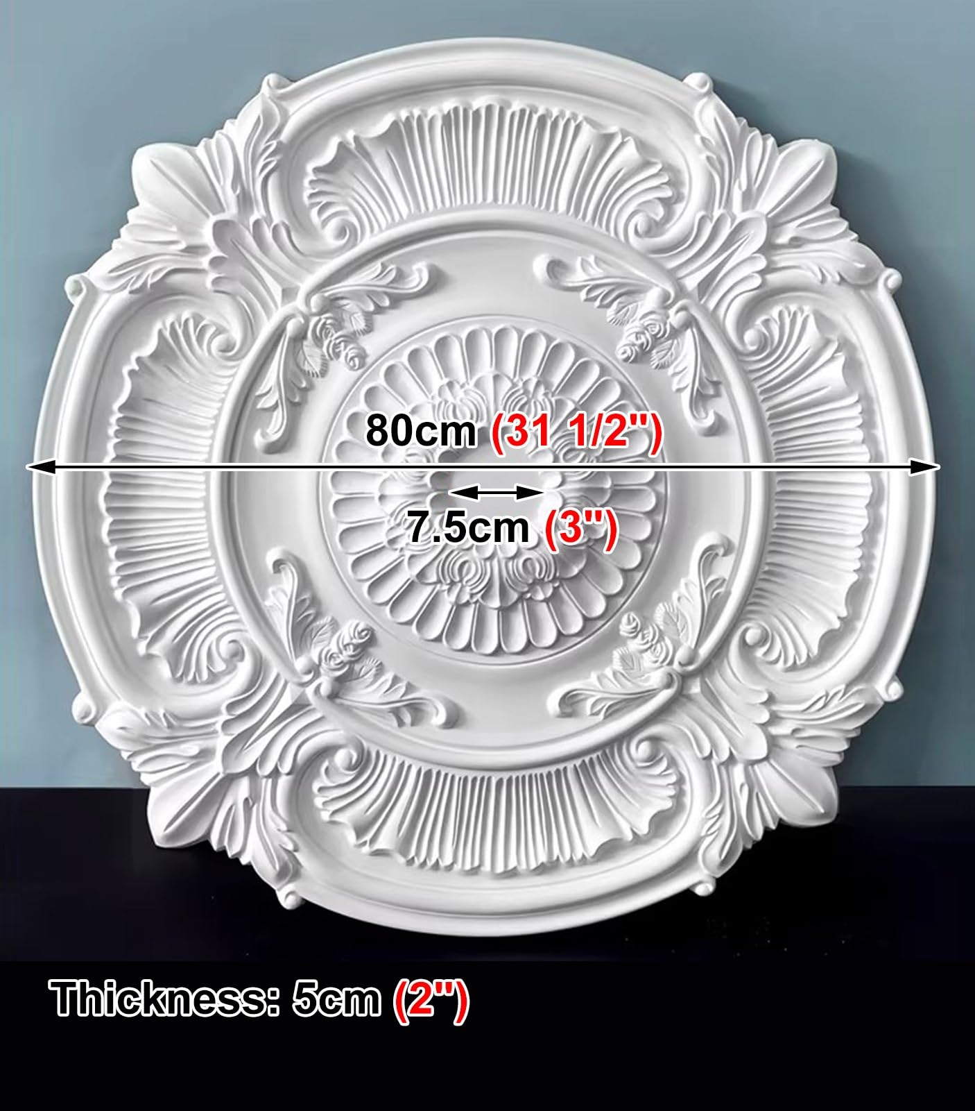 Medaglione decorativo della luce della rosa del soffitto, decorazione floreale del medaglione del soffitto, decorazione del modanatura del soffitto del pendente del lampadario