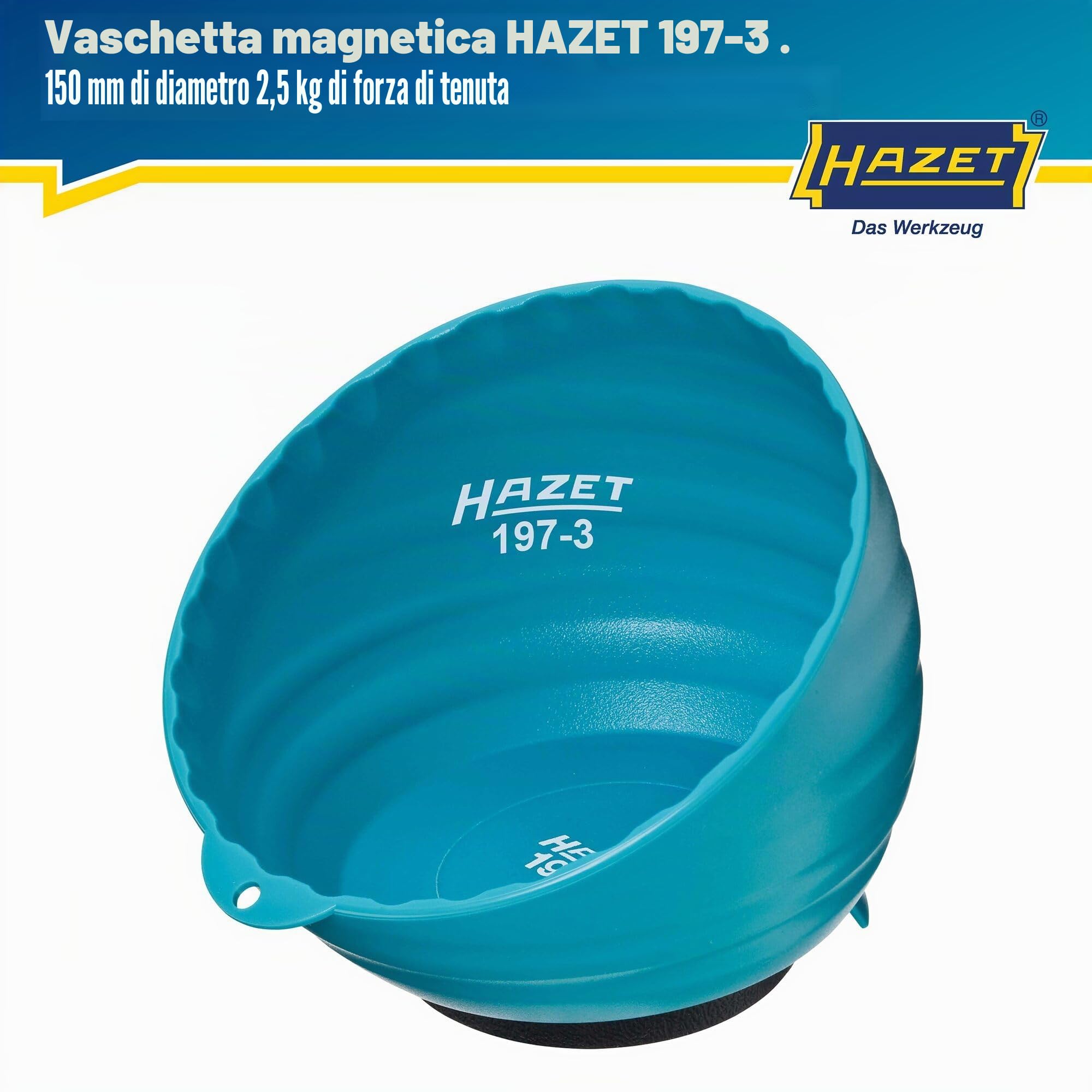 Hazet 197-3 Scodella Magnetica150 Mm, Argento