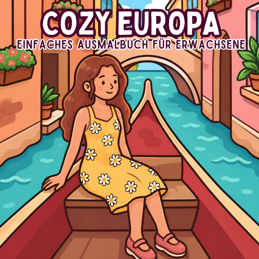 Cozy Europa: Ein einfaches Ausmalbuch für Erwachsene