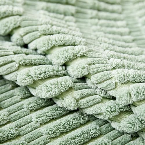 Miniatura 43 de Sunday Praise Paquete de 2 fundas de almohada decorativas de pana de 18 x 18 pulgadas, fundas de almohada cuadradas de rayas bohemias suaves