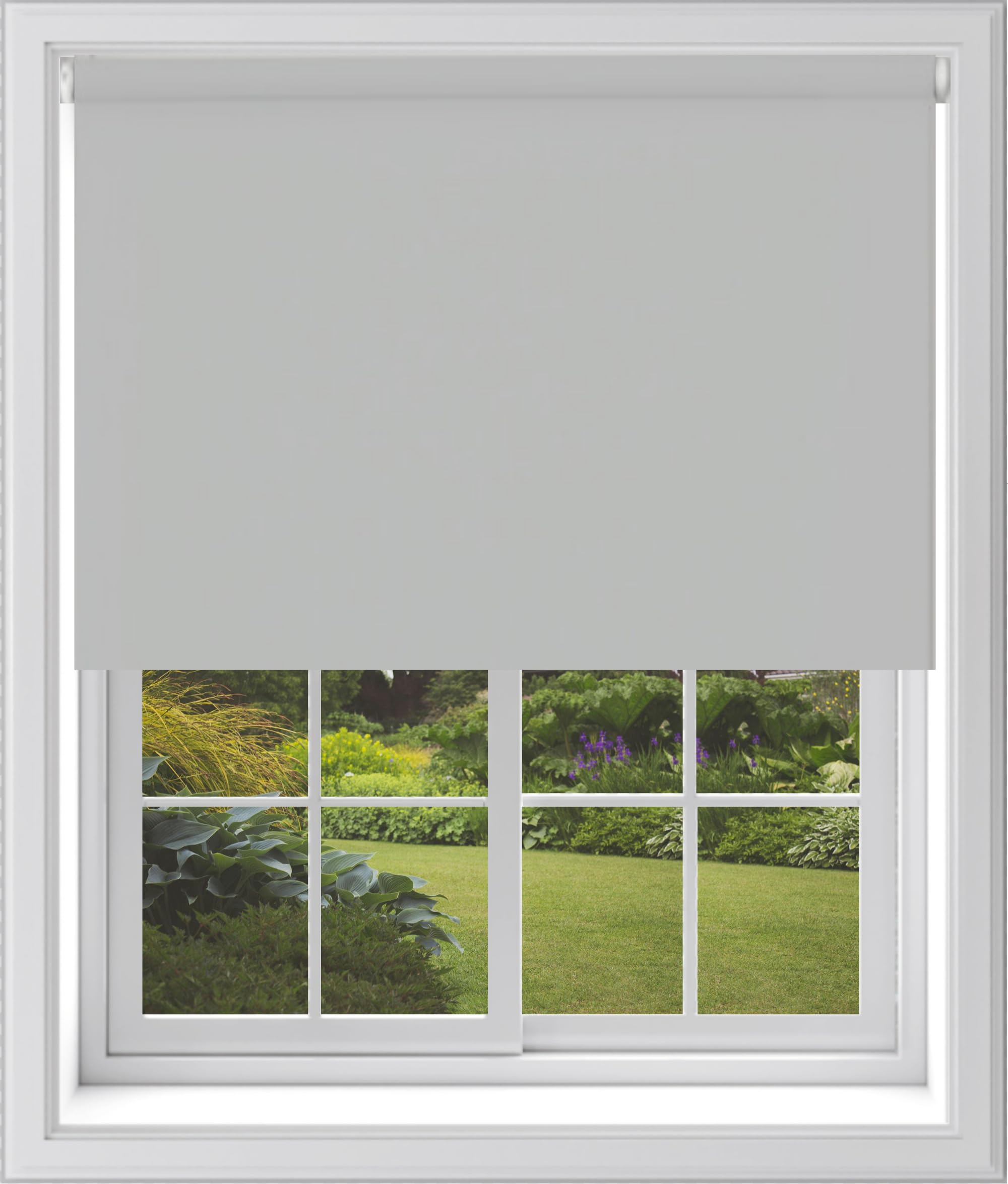 Caecus Blinds Mtm Blackout Roller Blind Light Grey 60Cm 210Cm Drop from B&Q