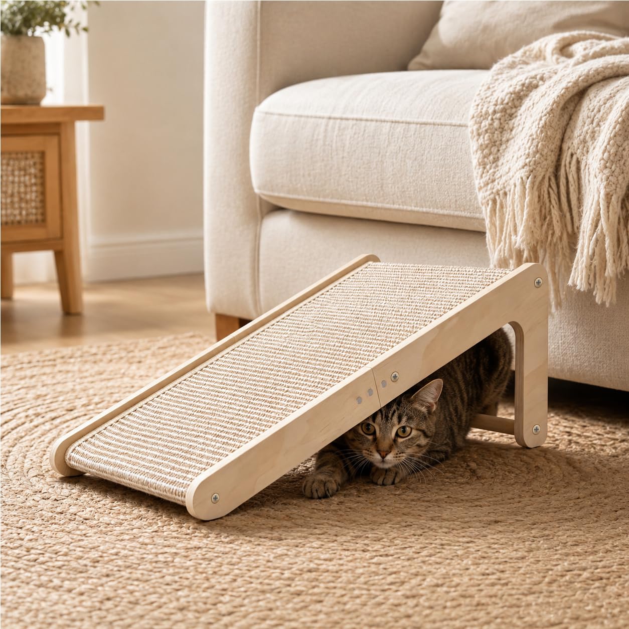 Griffoir pour chat, 65 cm de haut, double usage