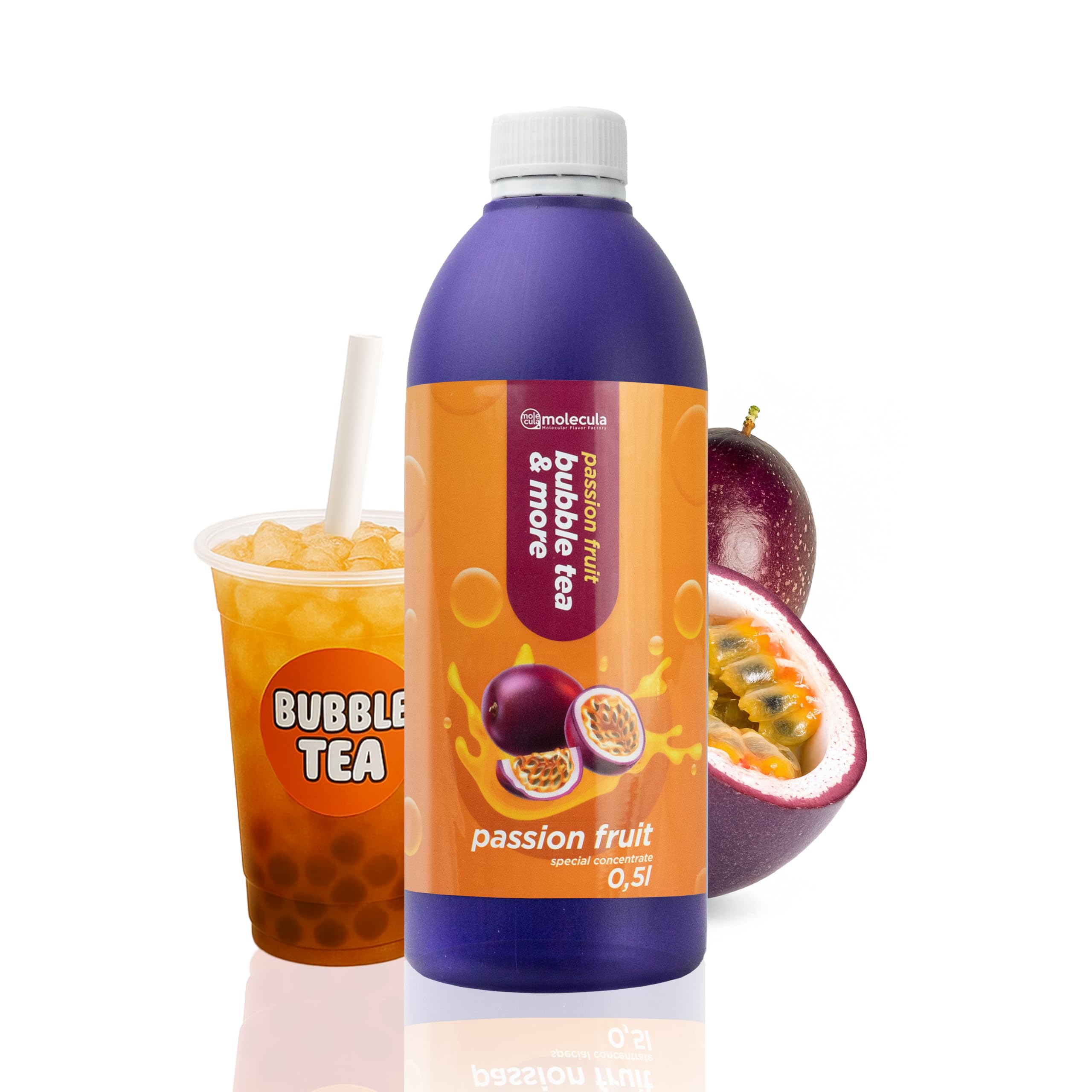 Bubble Tea Perlen Popping Boba | Bubble Tea Set - Blaubeerkugeln, Maracujasirup, Jasmintee, Tassen und Strohhalme