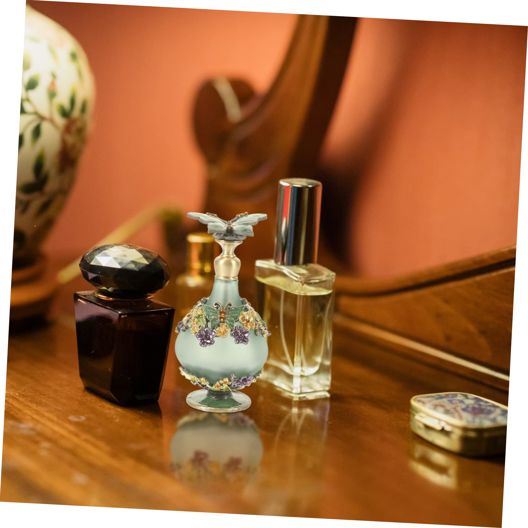 DECHOUS Bottiglia di Profumo Ricaricabile in Vetro da 23ml Chiusura Ermetica, Stile Vintage e Facile da Trasportare, per Viaggi e Uso Quotidiano