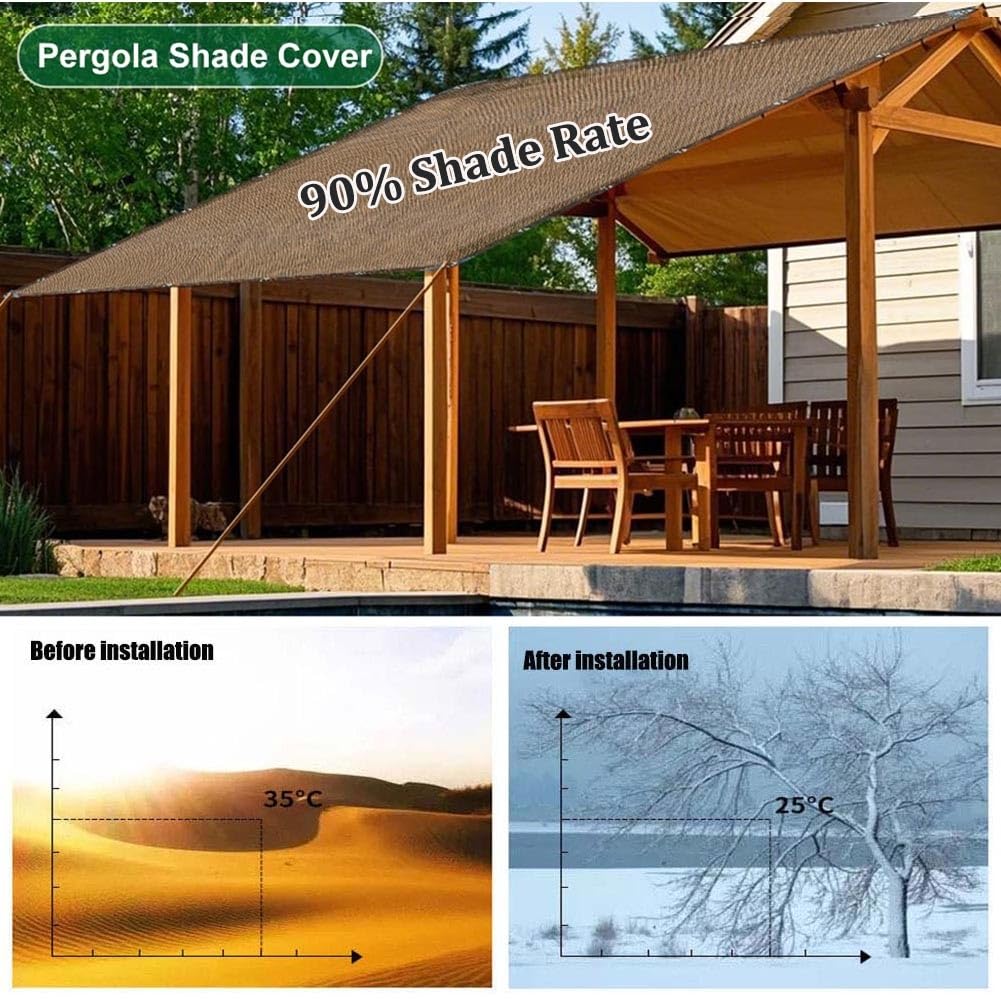 GardenNet UV Pction 90% SunSail rectangular para plantas invernadero exterior granero 1x1m 3x5m 5x8m 8x10m 10x12m con ojales (5mx10m)