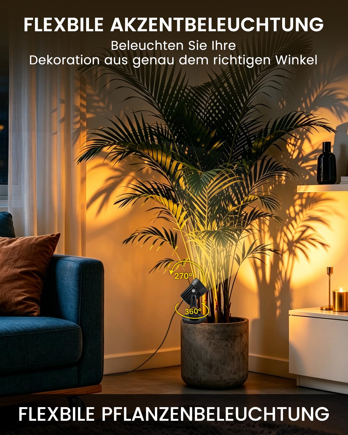 Lampa ścienna do wnętrz 5 W z przełącznikiem i gniazdkiem, zestaw 2 lamp LED do wnętrz i obrazów 3000 K/4000 K/5000 K do oświetlenia akcentującego lub dzieł sztuki