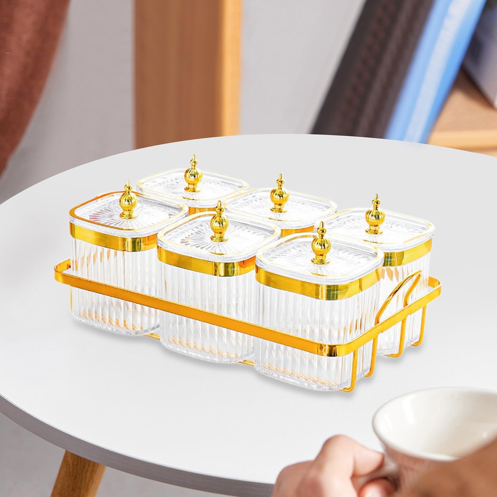 Snackbehälter für Trockenfrüchte Und Süßigkeiten mit Aufbewahrungsschalen für Veranstaltungen, Klar